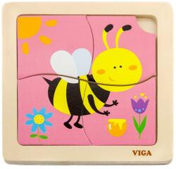 Viga Toys Fa puzzle Méhecske 15x15cm