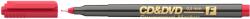 ICO Alkoholos marker 0, 5mm, CD/DVD F Ico, piros (9580068000)