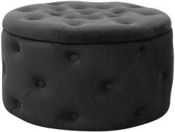 AKORD Furniture Factory AKORD Alia Kárpitozott Tárolós Puff Velúr Fekete (AKO-PUALIA-BLACK)
