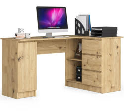 AKORD AKORD B20 Sarok Íróasztal Artisan Tölgy 155 cm 3 Fiókos (AKO-IP0PBIUART006)