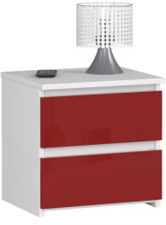 AKORD Furniture Factory AKORD CL2 Magasfényű Piros-Fehér Éjjeliszekrény (AKO-OP0LCL2POLCZER)