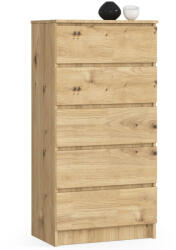 AKORD AKORD CLP Artisan Tölgy 5-Fiókos Komód Matt (AKO-OP0LK-6ART004)