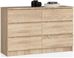 AKORD CLP K140 Komód 6 Fiókos Sonoma Tölgy (AKO-OP0LK-1DAB002)