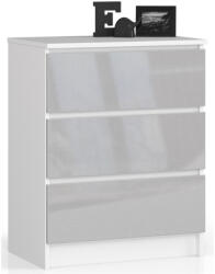 AKORD AKORD CLP K60 Metál Magasfényű 3-Fiókos Komód (AKO-OP0LK-3MET)