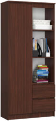 AKORD Furniture Factory AKORD CLP R11 Irodai Könyvespolc Wenge Laminált 2 Fiókos (AKO-RP0PREGWEN)