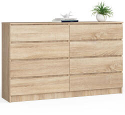 AKORD AKORD CLP K160 Komód Sonoma Tölgy 8 Fiókos (AKO-OP0LK-160SZ8SON)