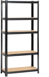 Fancy Garden Garázs Fém Polcrendszer Fekete 5-Polcos 175kg (AKO-REGMET7030154CZA)