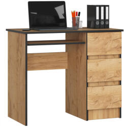 AKORD AKORD CLP A-6 Számítógépasztal Laminált Tölgy Craft Jobbos Kihúzható Billentyűzettartóval (AKO-IP0PBIUCRA008)