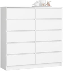 AKORD AKORD CLP 10-Fiókos Matt Fehér Komód (AKO-OP0LK-1BIA013)