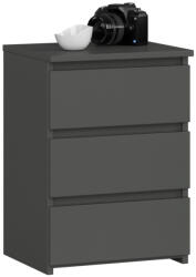 AKORD Furniture Factory AKORD CL3 Éjjeliszekrény Laminált Grafitszürke Matt 3 Fiókos (AKO-OP0LCL340SZAR001)