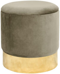 AKORD Furniture Factory AKORD Golden Bársony Tárolós Puff Bézs Arany Alappal (AKO-PUGOLDEN-BEIGE)