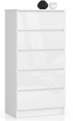 AKORD AKORD CLP Magasfényű Fehér MDF Fiókos Komód (AKO-OP0LK-6-002)