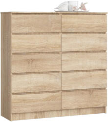 AKORD AKORD CLP K120 Komód Laminált Sonoma Tölgy 10 Fiókos (AKO-OP0LK-1DAB009)