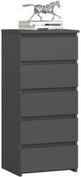 AKORD AKORD CL5 Matt Grafitszürke Keskeny Fiókos Komód (AKO-OP0LCL5SZAR001)