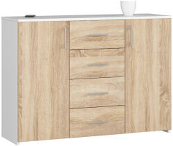 AKORD AKORD K45 Klasszikus Komód Laminált Fehér-Sonoma Tölgy (AKO-OP0LWARBIASON)