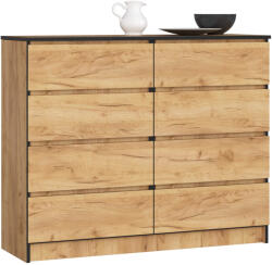 AKORD AKORD CLP 120 Komód 8 Fiókos Craft Tölgy Matt (AKO-OP0LK-120SZ8CRA)