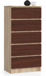 AKORD AKORD CLP Sonoma Tölgy/Wenge 5-Fiókos Komód (AKO-OP0LK-6DABWEN004)