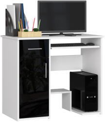 AKORD AKORD JAY Számítógépasztal Laminált Fehér-Fekete Magasfényű (AKO-IP0PJAYCZARPOL)