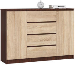 AKORD AKORD CLP Komód Wenge/Sonoma Tölgy 4 Fiókos 2 Ajtós (AKO-OP0LKOMVENSON013)