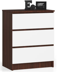 AKORD AKORD CLP Komód 3 Fiókos Laminált Wenge-Fehér (AKO-OP0LK-6VENBIA3SZ)