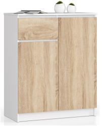 AKORD AKORD CLP K80 Komód Laminált Fehér-Sonoma Tölgy (AKO-OP0LKOMK80BIASON)