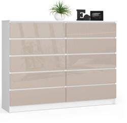 AKORD AKORD CLP Cappuccino Magasfényű 10-Fiókos Komód (AKO-OP0LK-10BIAPOLCAPU)