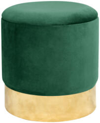 AKORD Furniture Factory AKORD Golden Tárolós Puff Bársony Palackzöld Arany Talppal (AKO-PUGOLDEN-BOTTLE-GREEN)