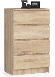 AKORD CLP K60 Komód Laminált Sonoma Tölgy 4 Fiókos (AKO-OP0LK-6DAB003)