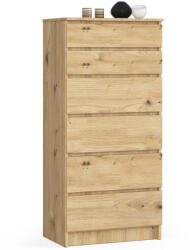 AKORD AKORD CLP Artisan Tölgy 6-Fiókos Komód OP0PK-6ART001 (AKO-OP0PK-6ART001)