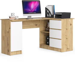 AKORD AKORD B20 Sarok Íróasztal Artisan Tölgy-Fehér 155 cm 3 Fiókos (AKO-IP0PBIUARTBIA006)