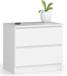 AKORD Furniture Factory AKORD CLP K60 Fehér Matt Éjjeliszekrény 2 Fiókkal (AKO-OP0PK-6BIA002)