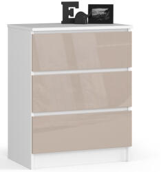 AKORD CLP Cappuccino Magasfényű 3-Fiókos Komód (AKO-OP0LK-3CAPU)