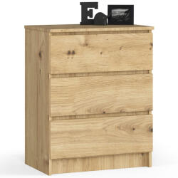 AKORD Furniture Factory AKORD CLP Artisan Tölgy 3-Fiókos Komód (AKO-OP0LK-6ART002)