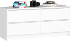 AKORD CLP K120 Komód 4 Fiókos Laminált Fehér Matt (AKO-OP0LK-120SZ4-BIA)