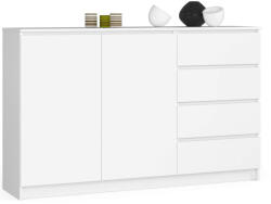 AKORD AKORD CLP K013 Matt Fehér Komód 4 Fiókkal (AKO-KOMK013BIA)