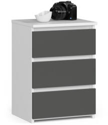 AKORD Furniture Factory AKORD CL3 Kompakt Éjjeliszekrény Laminált Fehér-Szürke Matt (AKO-OP0LCL340BIASZA001)