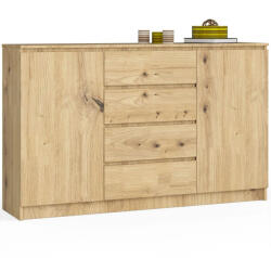 AKORD AKORD CLP Artisan Tölgy Komód 160cm 2 Ajtós 4 Fiókos Matt (AKO-OP0LK-1ART007)
