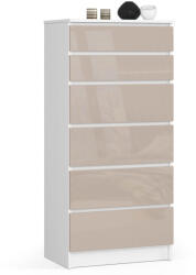 AKORD AKORD CLP Cappuccino Magasfényű 6-Fiókos Komód (AKO-OP0LK-6CAPU)