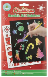 Craft Sensations Képkarcoló szett sablonnal, A/5, karácsonyi, 4 ív/csomag (RMS-800045)