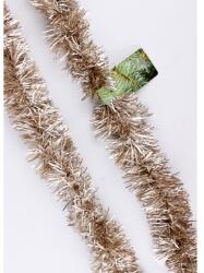  Karácsonyi girland, boa, pezsgő színű, 6cm széles és 2m hosszú