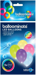 Világító LED Multicolor léggömb, lufi 5 db-os 11 inch (27, 5 cm) (DPA9901048) - kreativjatek