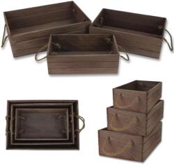 Barna faláda 3db/szett - kosarbolt