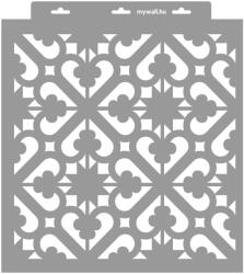 MyWall Cementlap 01 stencil - 3D - 38x42 cm nagy 3