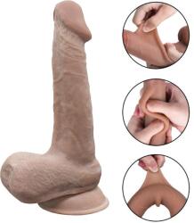 Mokko Toys Dildo Erik Sliding&Bendable, TPE Strat Dublu, 19cm Dildo