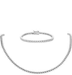 Electra Set Bijuterii Tennis Din Argint Rodiat 925 si Cristale Zirconia (SE0265S)