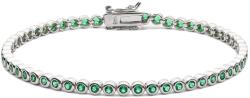 ElectraStore Bratara Tennis Smarald Din ARGINT 925 (1120)