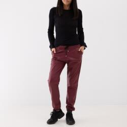 Electra Pantaloni Bordeaux Jogger Cu Efect De Piele (1783)