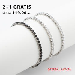 Electra Set 3 Bratari Tennis Placate Cu Aur Alb Simplicity (SE0241S)
