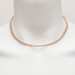 ElectraStore Colier Tennis Din Argint Gold-Rose (827)