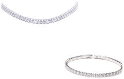 Electra Set Bijuterii Tennis Placat Cu Aur Alb De 14K (SE0211S)